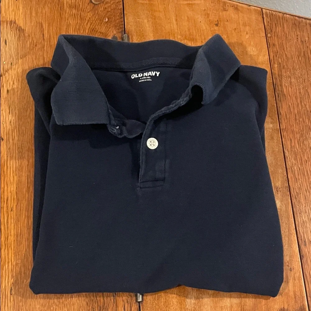 Old Navy Boys Piqué Polo Shirt Bundle of 3 (Green/Navy) | Size 10/12